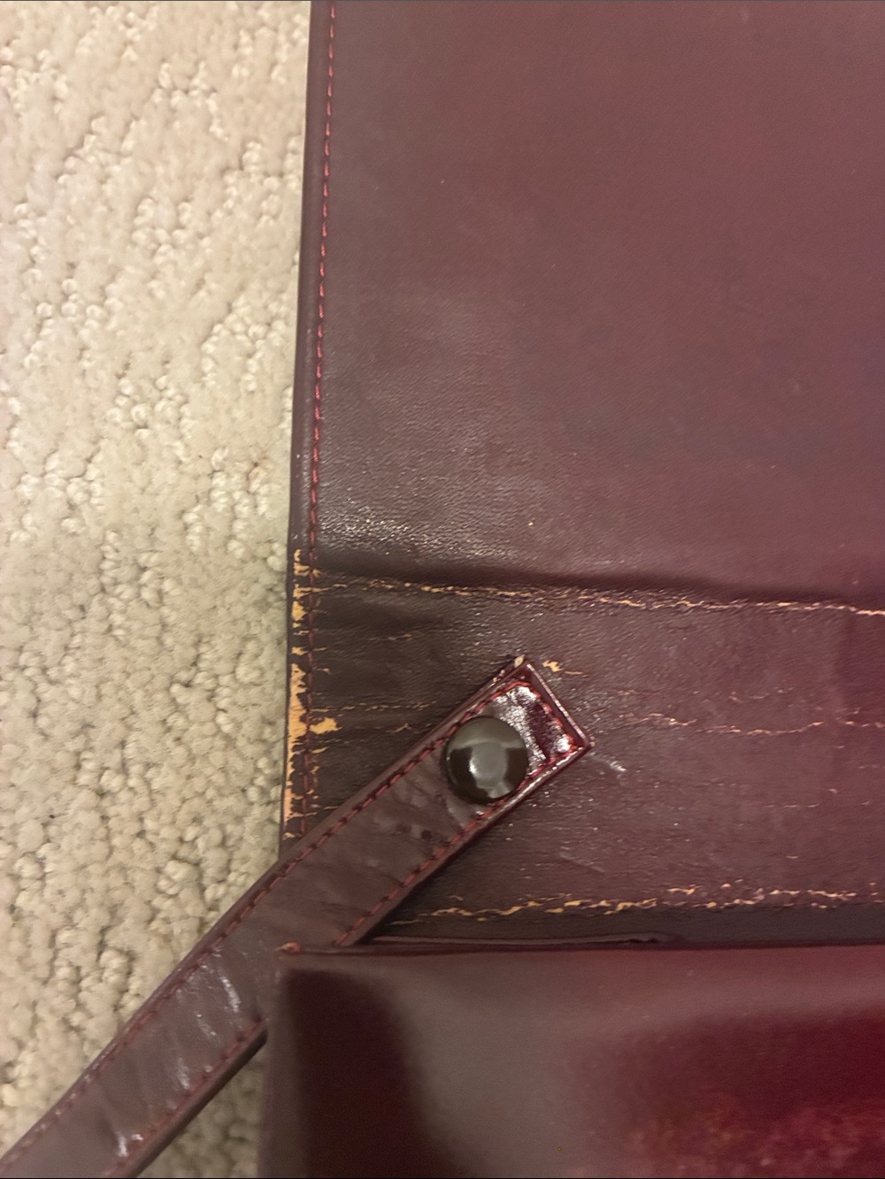 Vintage Givenchy Oxblood Leather Clutch/Crossbody👝 - Picture 5 of 9